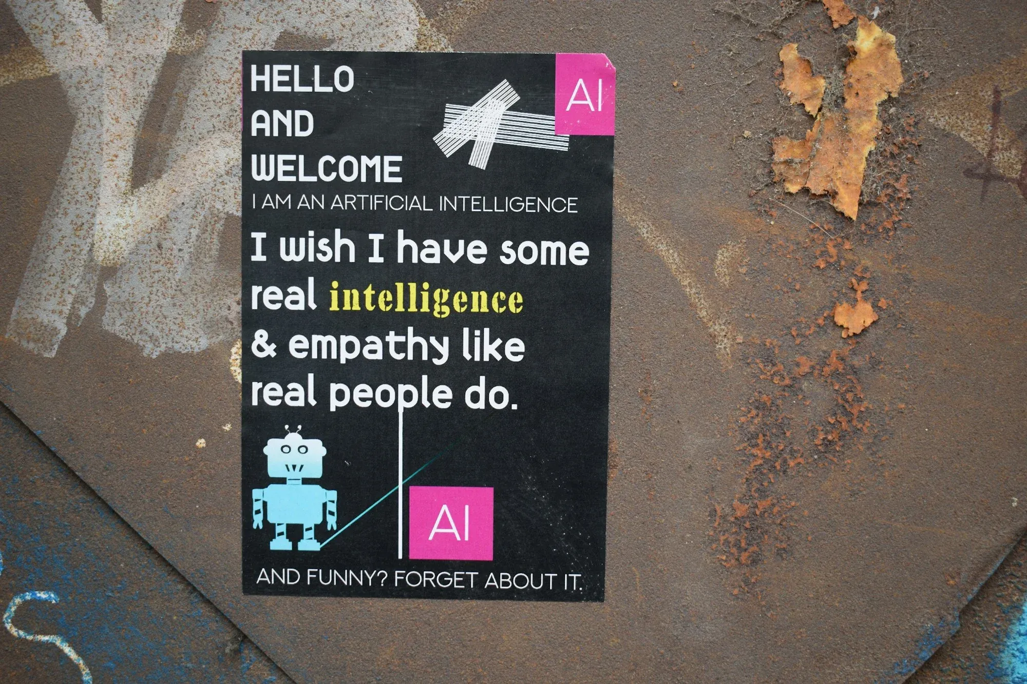 Sticker on a wall